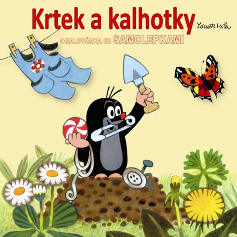 Miler Zdeněk: Krtek a kalhotky - omalovánky čtverec se samolepkami Miler Zdeněk: Krtek a kalhotky - omalovánky čtverec se samolepkami
