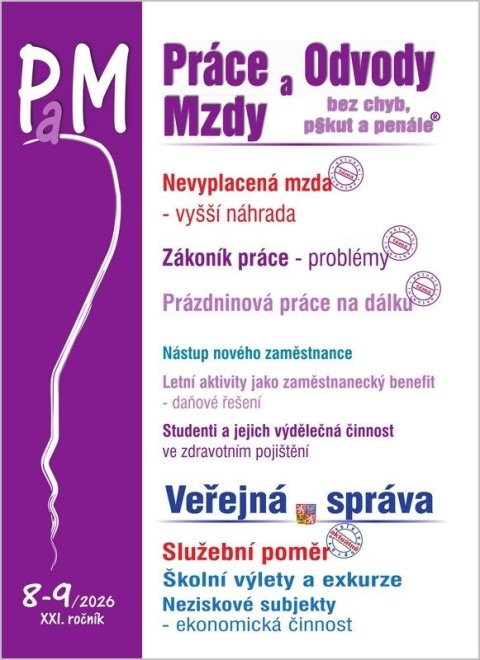 : PaP 8-9/2026 Vyšší náhrada za nevyplacenou mzdu