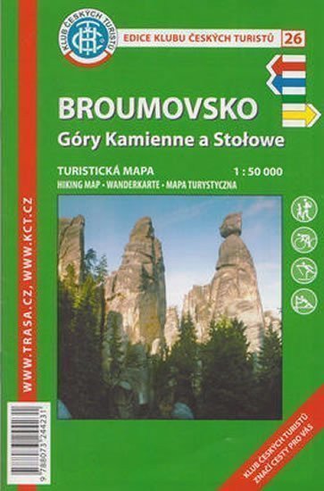 neuveden: Broumovsko, Góry Kamienne /KČT 26 1:50T Turistická mapa