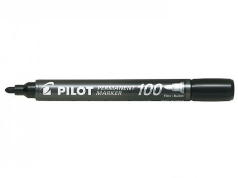 neuveden: PILOT 100 Popisovač permanentní BL černá