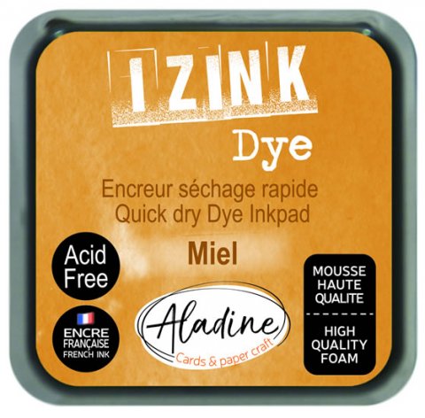 neuveden: Razítkovací polštářek IZINK DYE rychleschnoucí - tmavě žlutý