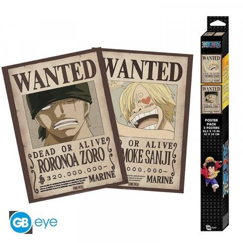 neuveden: One Piece Set plakátů - Wanted Zoro & Sanji 2 ks neuveden: One Piece Set plakátů - Wanted Zoro & Sanji 2 ks