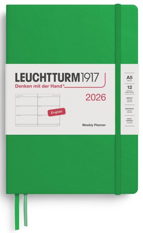 neuveden: Weekly Planner 2026 Medium (A5) Spring Leaf