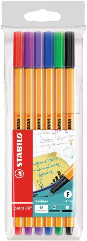 neuveden: Popisovač STABILO point liner 88 sada 6 ks