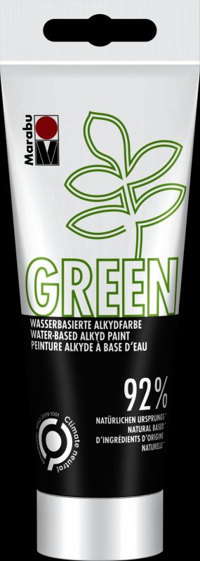 neuveden: Marabu Green Alkydová barva - černá 100 ml