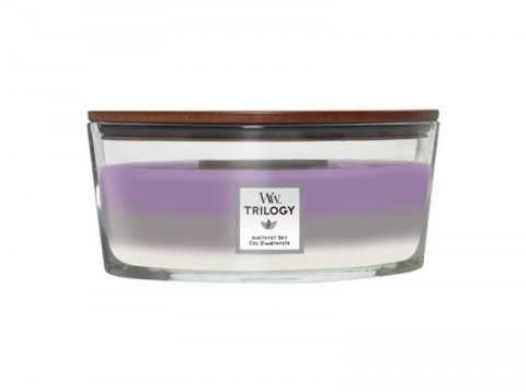 neuveden: WoodWick Amethyst Sky svíčka loď Trilogy 453,6g