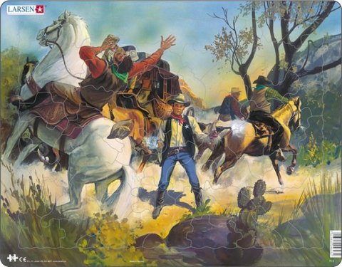neuveden: Puzzle MAXI - Přepadení dostavníku/57 dílků neuveden: Puzzle MAXI - Přepadení dostavníku/57 dílků