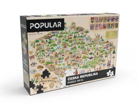neuveden: Puzzle - Mapa České republiky, 160 ks