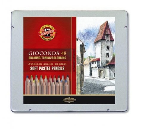 neuveden: Koh-i-noor křídy prašné umělecké v tužce GIOCONDA souprava 48ks v plechové neuveden: Koh-i-noor křídy prašné umělecké v tužce GIOCONDA souprava 48ks v plechové