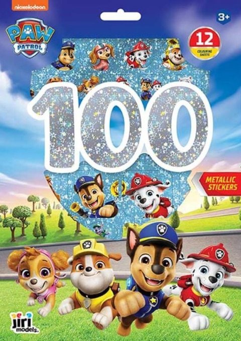 neuveden: Tlapková patrola - 100 metalických samolepek s omalovánkovými listy