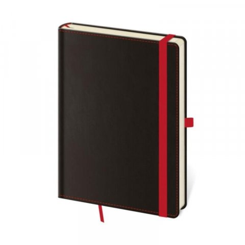 neuveden: Zápisník Black Red tečkovaný L