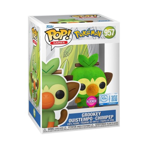 neuveden: Funko POP Games: Pokémon - Grookey (Flocked) #957