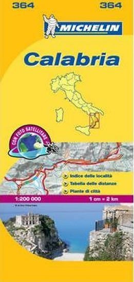 neuveden: Calabria Map - 1:200 000 (364 Michelin)