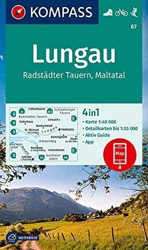 neuveden: Lungau, Radstädter Tauern, Maltatal 1:40 000 / turistická mapa KOMPASS 67