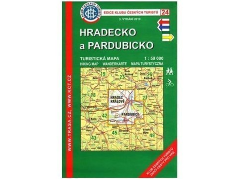 neuveden: KČT 24 Hradecko a Pardubicko/ turistická mapa