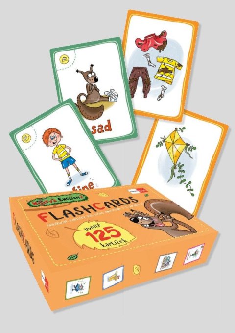 neuveden: Nutty´s English 2 – 125 flashcards v krabičce