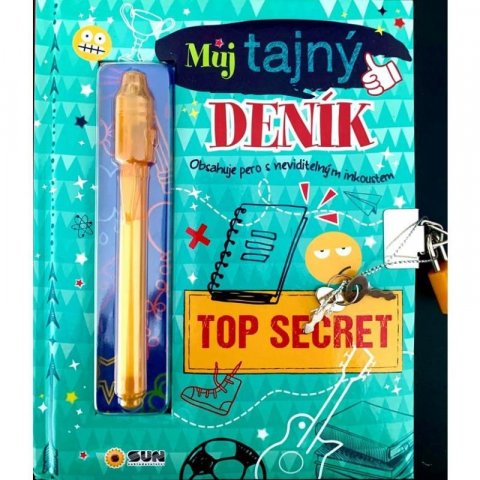 neuveden: Můj tajný deník na klíček Top secret (zelený)
