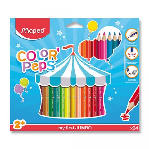 neuveden: Maped - Pastelky trojhranné JUMBO Color´ Peps 24 ks neuveden: Maped - Pastelky trojhranné JUMBO Color´ Peps 24 ks