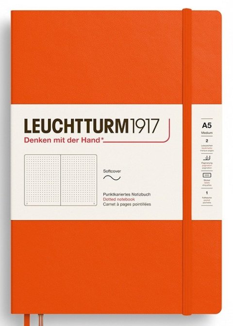 -: Zápisník Pumpkin Softcover Medium (A5) tečkovaný
