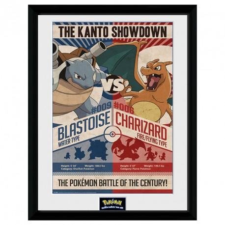 neuveden: Pokémon Zarámovaný plakát/Blastoise vs. Charizard