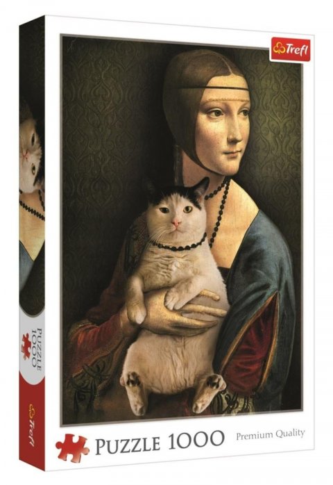 neuveden: Puzzle Dáma s kočkou 1000 dílků