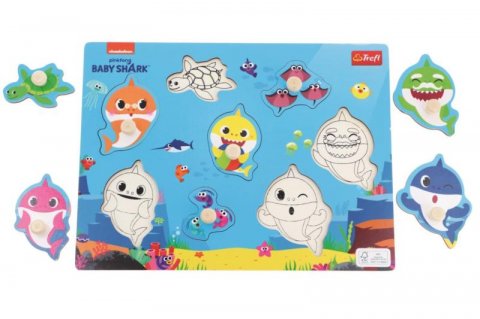 neuveden: Trefl Dřevěná vkládačka Baby Shark