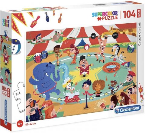 neuveden: Clementoni Puzzle Maxi Crazy Circus / 104 dílků neuveden: Clementoni Puzzle Maxi Crazy Circus / 104 dílků