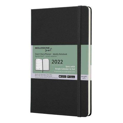 neuveden: Moleskine M+ Smart plánovací zápisník 2022 černý L, tvrdý