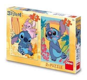 -: Puzzle Zamilovaný Stitch 24+48 dílků