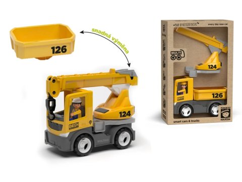 neuveden: ECO MultiGO Build 2+1 - Igráček stavbař, auto, jeřáb, valník