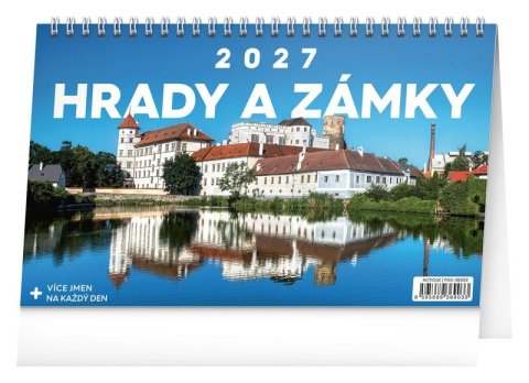 : Kalendář 2027 stolní: Hrady a zámky, 23,1 x 14,5 cm