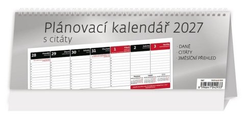 : Kalendář stolní 2027 - Plánovací s citáty