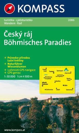 neuveden: Český ráj, Böhmisches Paradies 1:50 000 / turistická mapa KOMPASS 2086 neuveden: Český ráj, Böhmisches Paradies 1:50 000 / turistická mapa KOMPASS 2086