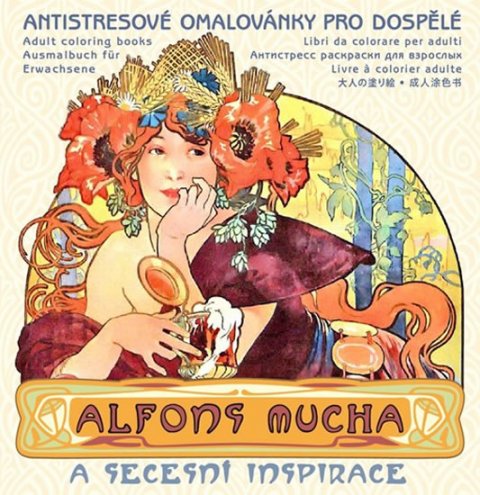 neuveden: Alfons Mucha - Antistresové omalovánky pro dospělé