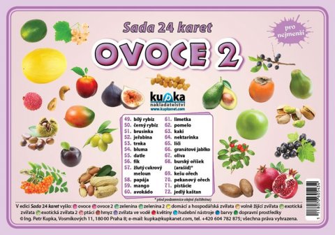 Kupka Petr: Sada 24 karet - ovoce 2 Kupka Petr: Sada 24 karet - ovoce 2