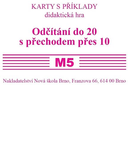 Rosecká Zdena: Sada kartiček M5 - odčítání do 20 s přechodem pres10 Rosecká Zdena: Sada kartiček M5 - odčítání do 20 s přechodem pres10
