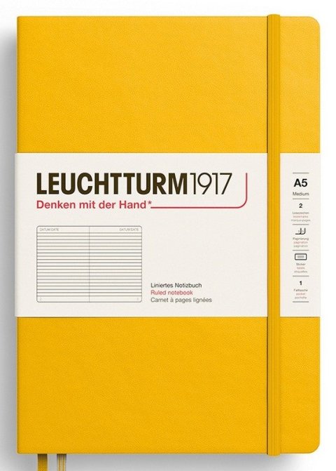 -: Zápisník Sunflower Hardcover Medium (A5) linkovaný