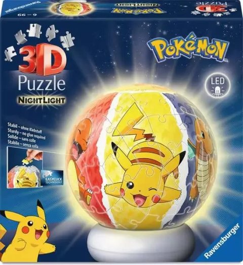 -: 3D Puzzle-Ball: Pokémon (Noční edice) 72 dílků