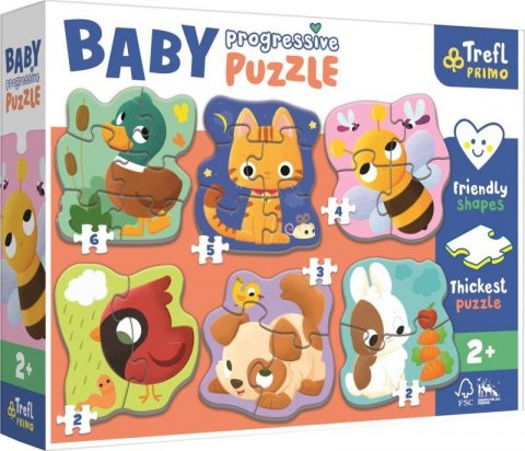 neuveden: Trefl Puzzle Baby Zvířátka 6v1 (2-6 dílků)