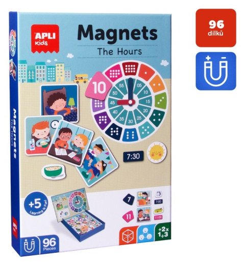 : Edukační hra s magnety - Hodiny 96 dílků