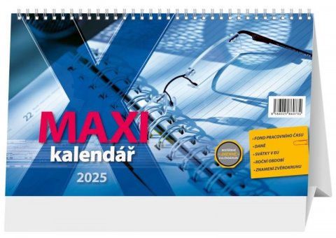 neuveden: Kalendář 2025 Maxi, stolní, 29,7 x 18 cm