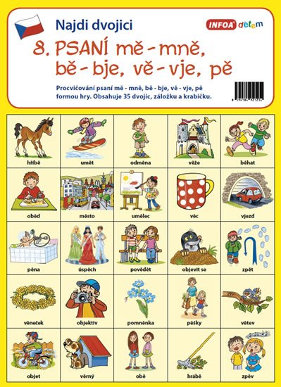 kolektiv autorů: Najdi dvojici - 8. Psaní mě - mně, bě - bje, vě - vje, pě kolektiv autorů: Najdi dvojici - 8. Psaní mě - mně, bě - bje, vě - vje, pě