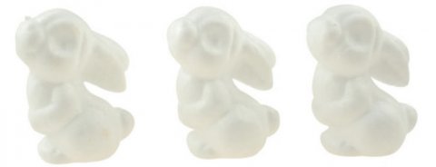 neuveden: Dílky z polystyrenu zajíčci 7 cm (3 ks) neuveden: Dílky z polystyrenu zajíčci 7 cm (3 ks)