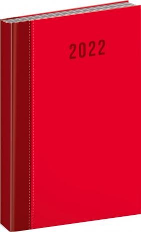 neuveden: Diář 2022: Cambio Classic - červený/denní, 15 × 21 cm