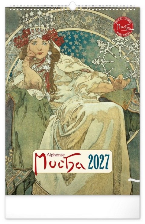 -: Kalendář 2027 nástěnný: Alfons Mucha, 33 x 46 cm