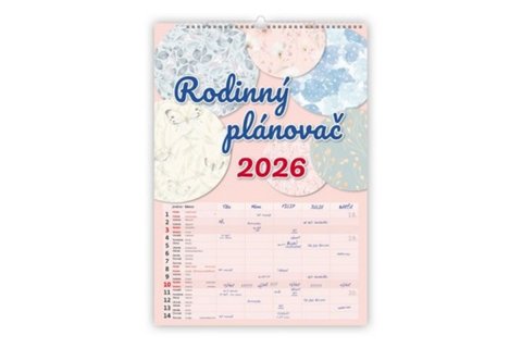 neuveden: Kalendář nástěnný 2026 - Rodinný plánovač