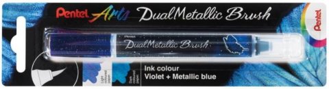 neuveden: Pentel Dual Metallic Brush štětečkový popisovač - fialový