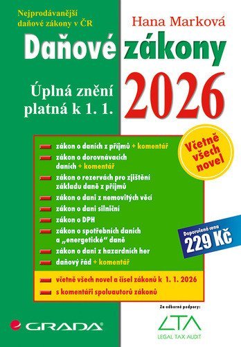 Marková Hana: Daňové zákony 2026 - Úplná znění k 1. 1. 2026