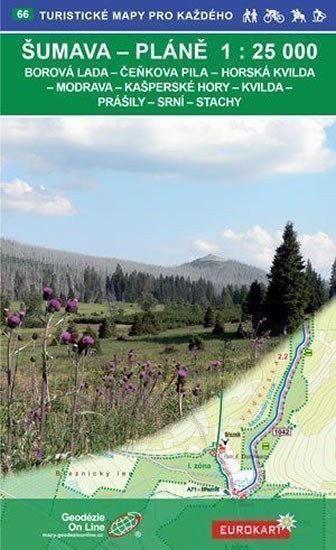 neuveden: Šumava Pláně 1:25 000 / 66 Turistické mapy pro každého