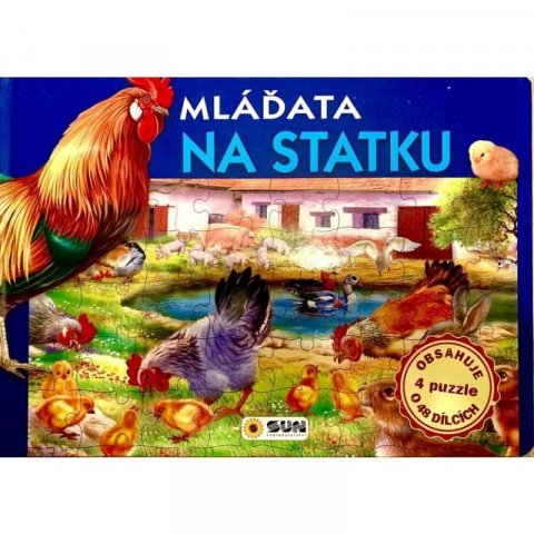 neuveden: Mláďata na statku - Slož si knížku (4 puzzle o 48 dílcích)